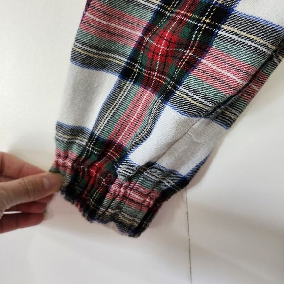 ZARA Kids Girls Holiday Christmas Plaid Dress Red Green White Long Sleeve 8-9 - Picture 4 of 6